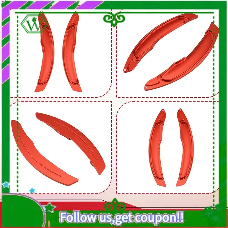 

AC34-Red Aluminum Alloy Steering Wheel Paddle Shifter Extension For Mitsubishi Lancer Evo X 2008-2016