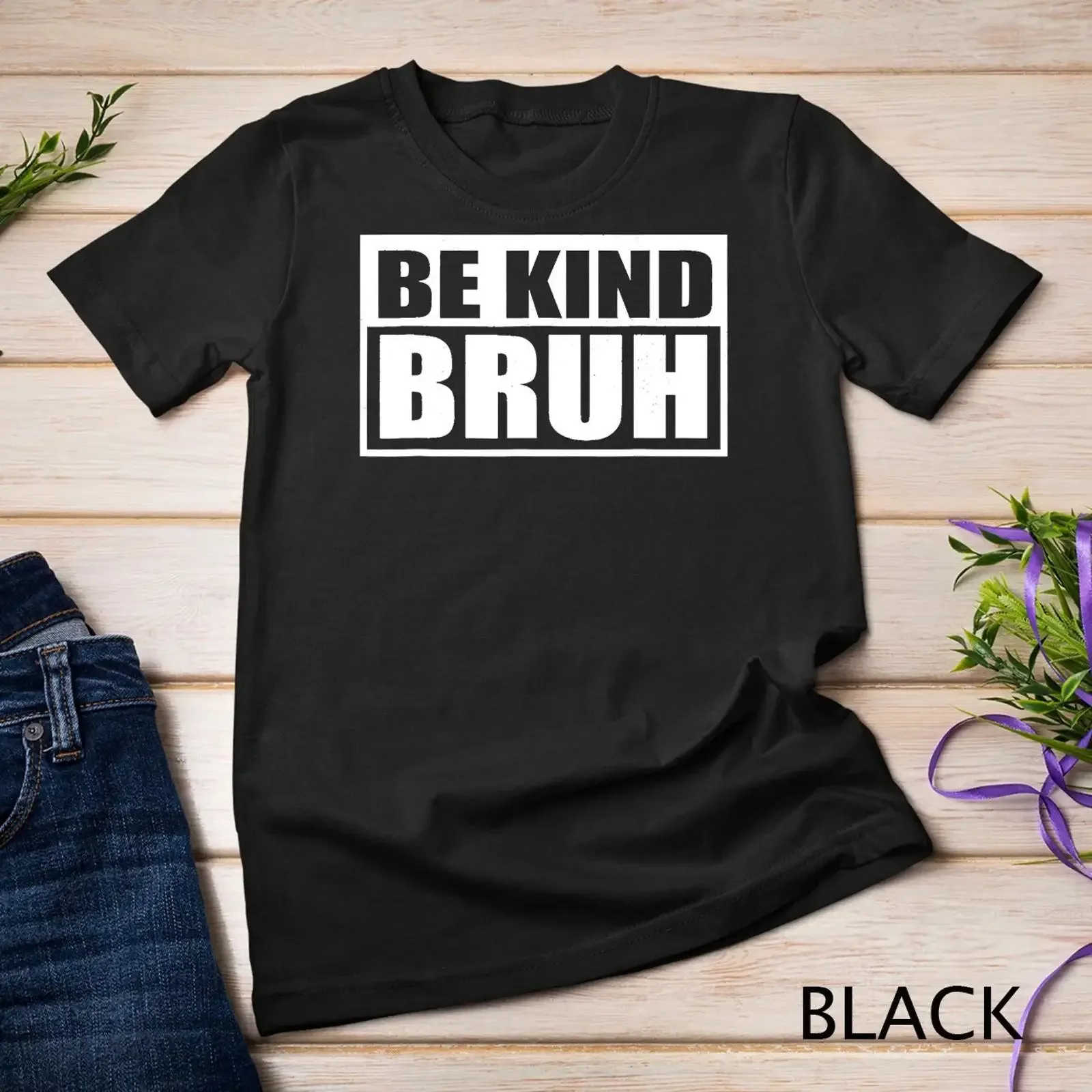 T-shirt vintage délavé pour homme « Be Kind Bruh Anti-Bullying Kindness Orange Unity Day », streetwear polyvalent pour le quotidien