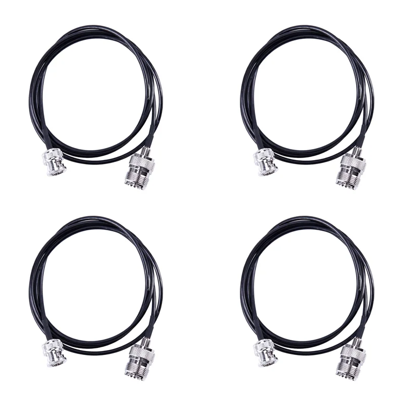 

4X RF UHF VHF Радио Коаксиальный антенный кабель BNC «папа» к UHF SO239 RG-58U MILSPEC Коаксиальный мобильный телефон к базовой антенне 3 фута-[Y03A]