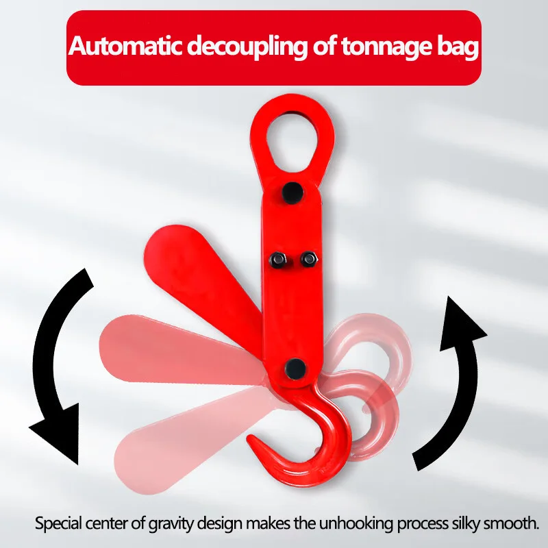 1/2/3/5Ton Alloy Steel Forging Automatic Disengaging Hook Hardware Rigging Ring Eye Hook for The Industry Heavy Duty