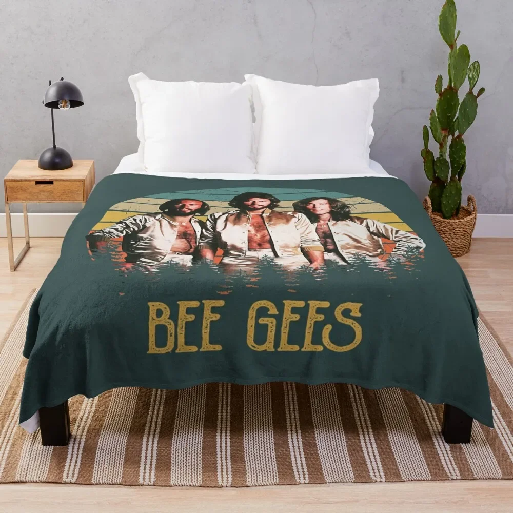 Vintage Live Andy Bee Gees Band 80s Gift Men Women Throw Blanket Plaid on the sofa Decorative Sofa Hairys Blankets