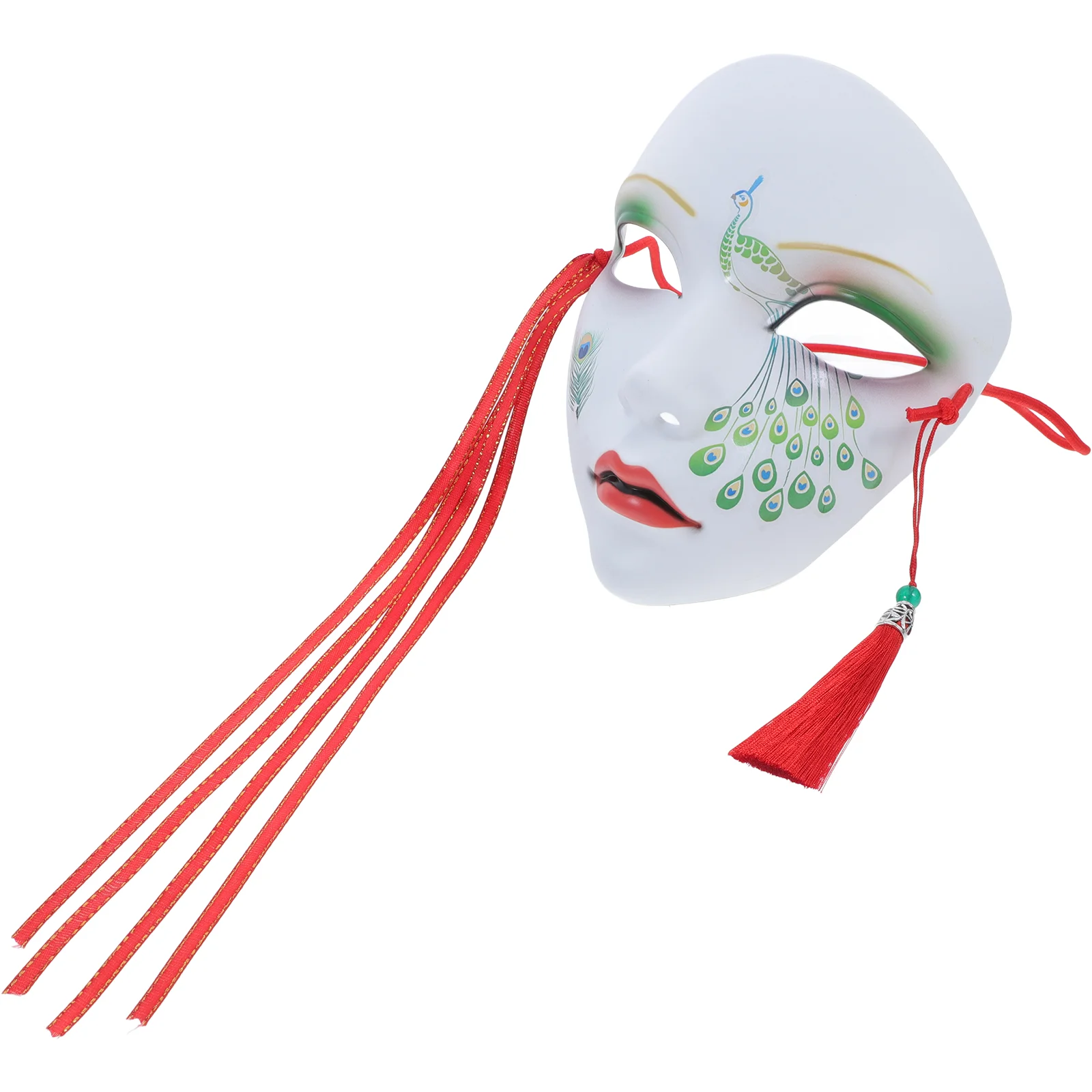 Japanese Mask Halloween Costume Chinese Style Traditional Make up Prank Mardi Gras