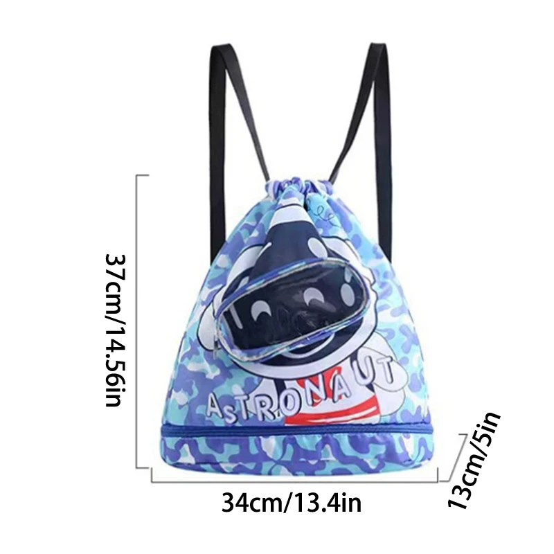 Children'S Swimming Bag Waterproof Storage Bag Beach Bag Beam Mouth Backpack Dry And Wet Separation Washing Bag