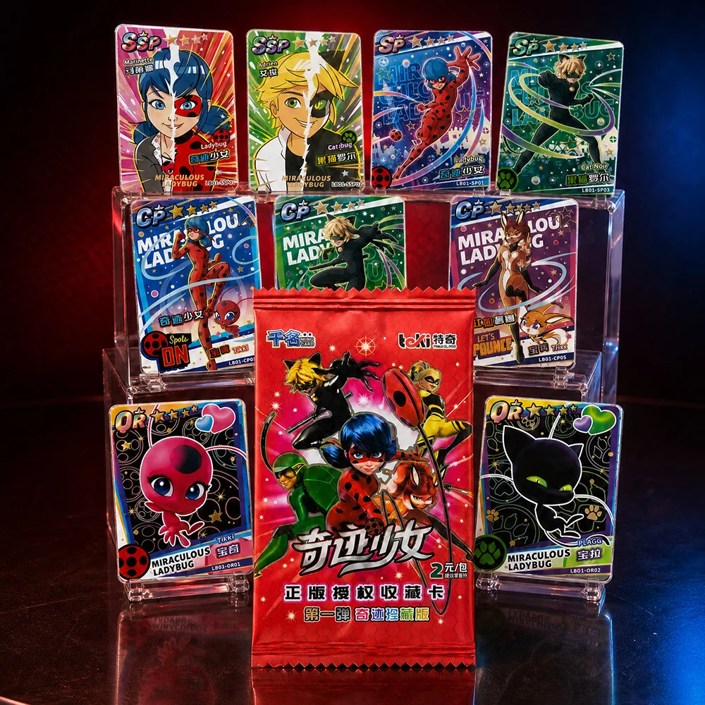 Official Miraculous Ladybug Collectible Cards Treasure Collection Wave 1 TCG Booster Box Marinette Cat Noir Trading Card