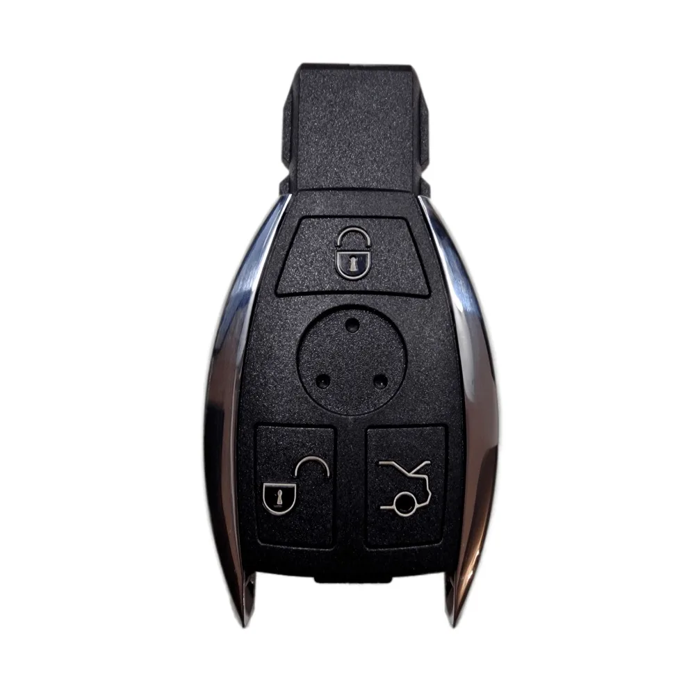 

Car Key Fob Casing with 2 Battery Slots Replacement Key Cover Case for Mercedes 3 Button