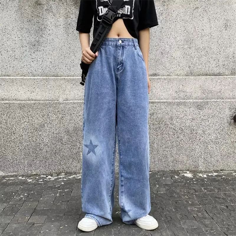 Autumn New Women's Starts Jeans Harajuku Retro y2k pants Jeans Trendy Women's Clothing Loose Sweatpants Women 2024