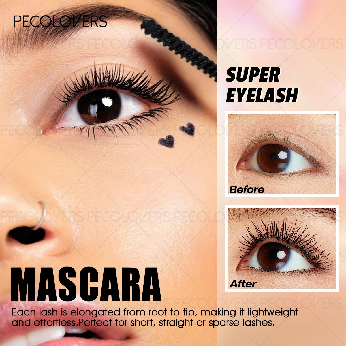 Mascara volume snello naturale da 1 pezzo, per tutti i tipi di pelle, impermeabile e resistente al sudore, ciglia nere a lunga durata, cosmetici per gli occhi