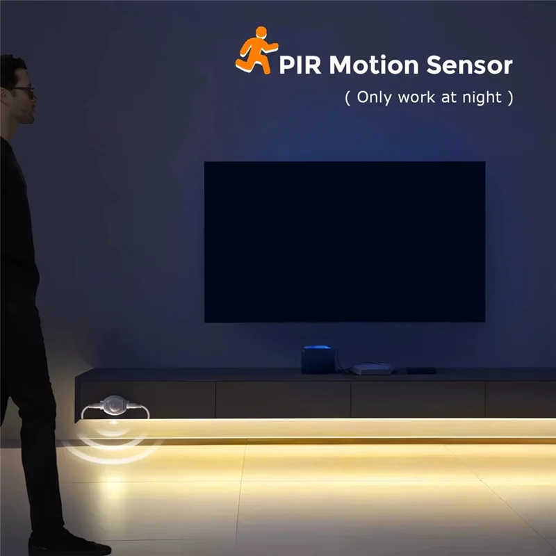 A95I-DC5-24V Adjustable Timer Smart PIR Motion Sensor Light Switch Automatic Movement Detector For Kitchen