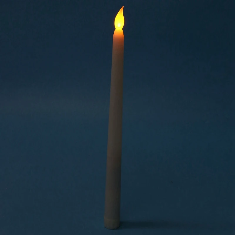 ディナー、フレームレス、ポスト、電池操作、テーブル設定、結婚式、誕生日パーティー、新しい、6個用のちらつきLEDテーパーキャンドル