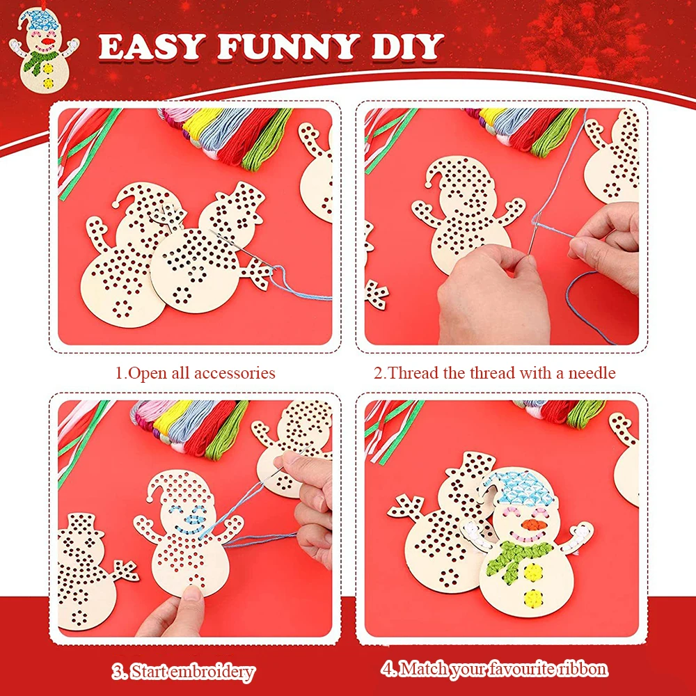 42 шт./компл. Снеговик, деревя – обзор и цена Embroidery Kit Set