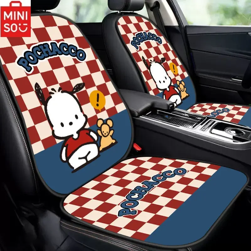 MINISO Sanrio PachaDog Cartoon Car Half-cover Seat Cushion Non-slip Dirt-resistant Universal Ladies Children Cute Car Decoration