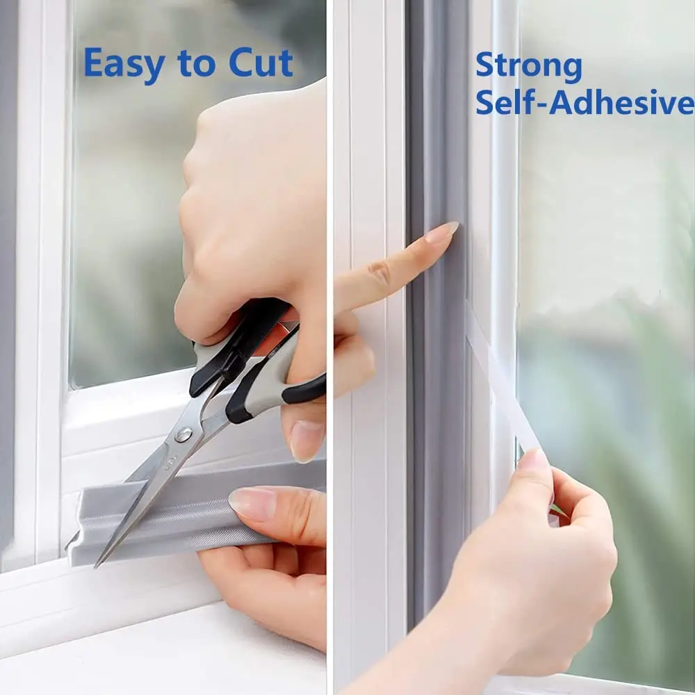 Self-Adhesive Window Sealing Strip Weather Soundproofing Sound Insulation Anti Air Leak Door Bottom Crack Gap Sticking Tape