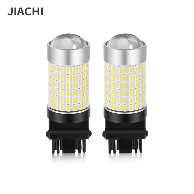 JIACHI 50PCS High Power Interior Light Car Accessories T25 3156 3157 Led Bulbs P27/7W 7440 7443 W21/5W 1400LM Tail Lamp DC12-24V