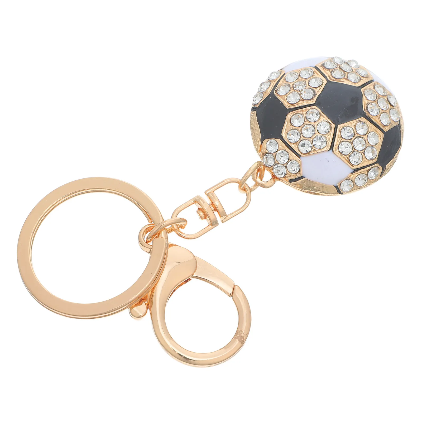 Rhinestone Football Keychain Sparkly Soccer Ball Pendant Backpack Accessories Soccer Charms Carnival Reward Party Favor Bag