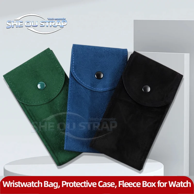 Watch Storage Box For Casio Watch Storage Bag Travel Watch Wallets With Handbag Design Protective Bag Felt Cover Box Wholesale