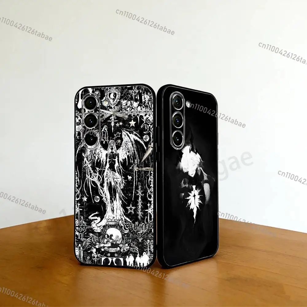 

Gothic Cyber Sigil Cross Eyes Skull Phone Case For Samsung GalaxyA53,51,72,73,31,30,42 Soft Silicone Phone Protective Case
