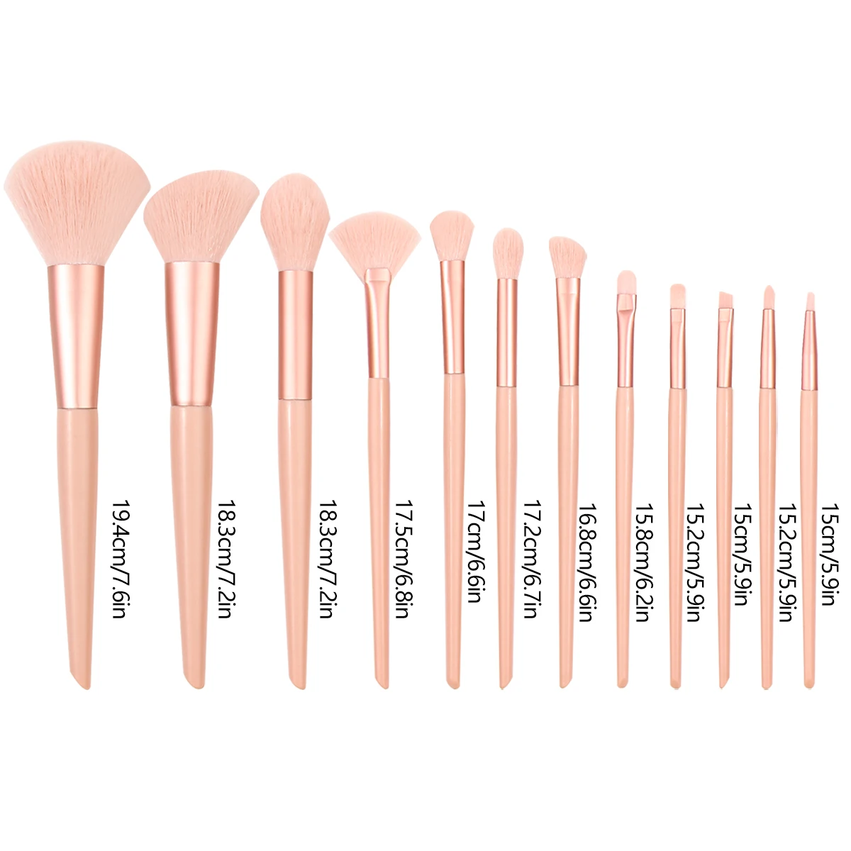 12Pcs Rosa Make-Up Pinsel Set Make-Up Concealer Erröten Pulver Pinsel Lidschatten Highlighter Foundation Pinsel Kosmetische Schönheit Werkzeuge