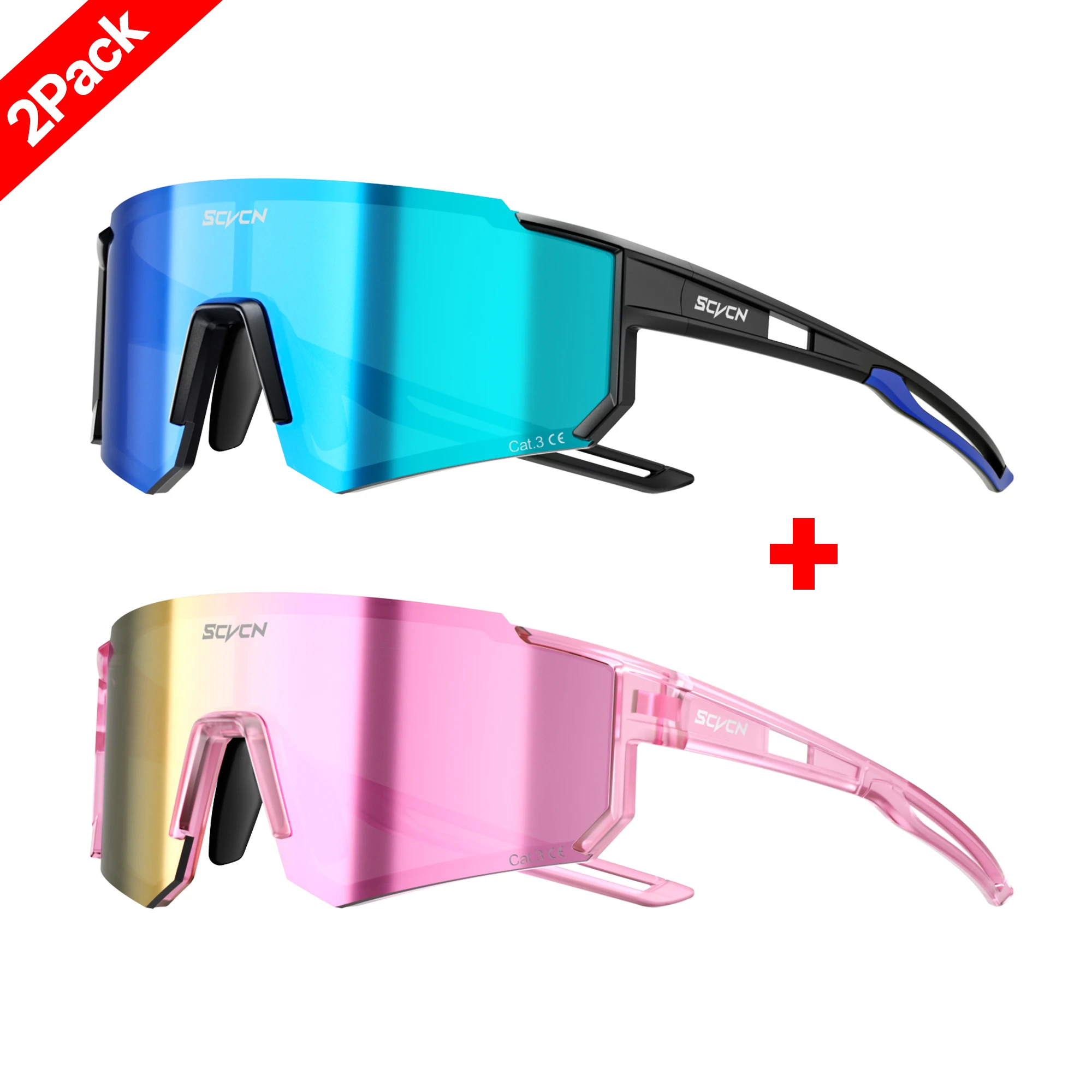 SCVCN Neue Outdoor-Sport-Sonnenbrille MTB Fahrrad Radfahren Wandern Eyewear Laufen Ultraleichte Herren Damen Pickleball UV400 Brille