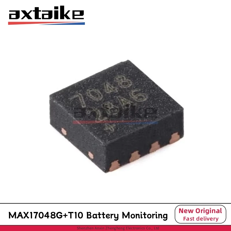 5PCS MAX17048G+T10 DFN-8 7048 MAX17048G MAX17048 SMD 3μA 1-Cell 2-Cell Fuel Gauge with ModelGauge Battery Monitoring IC