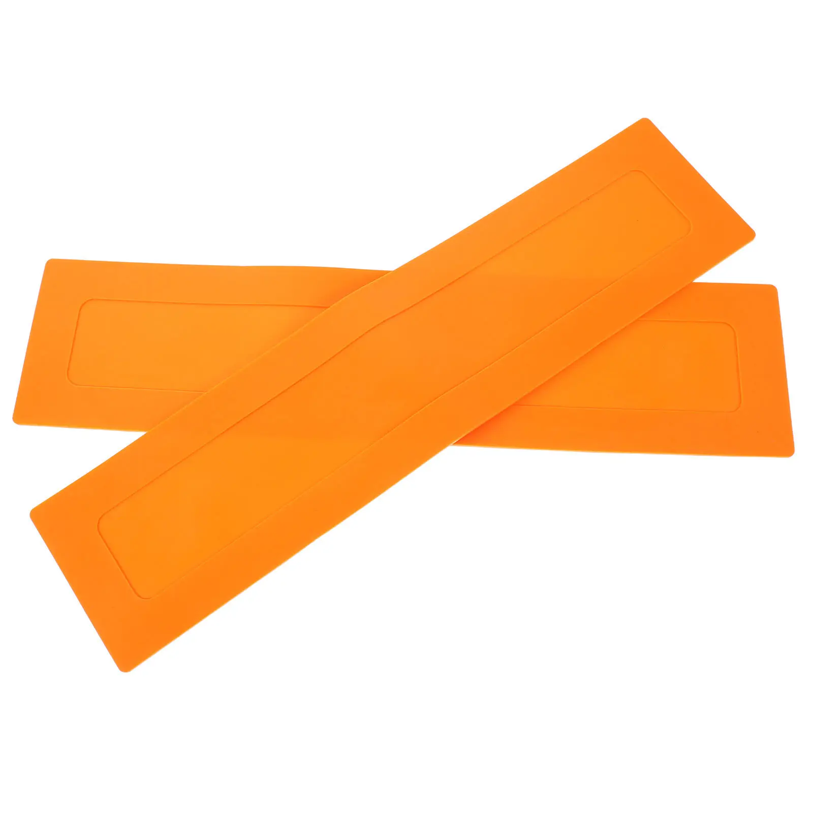 2Pcs Bright Orange Rectangular Court Line Markers for Baseball Soccer Basketball Agility Training High Visibility Portable