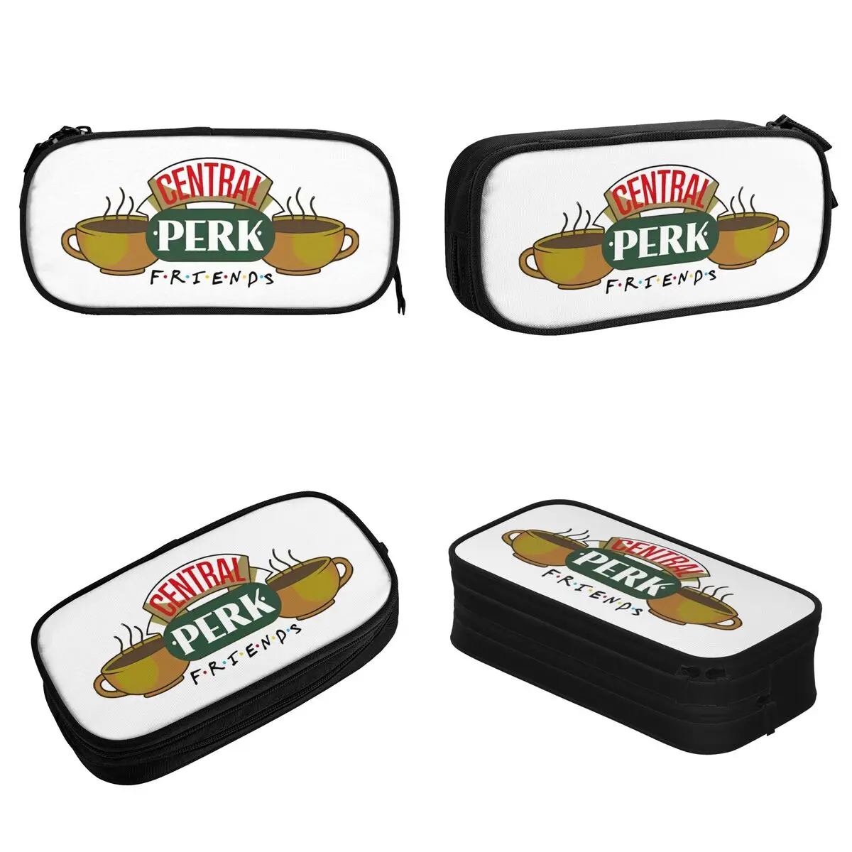 Central Perk Friends TV Show Pencil Cases Classic Cartoon Logo Pen Box Bag Student Big Capacity Students School Pencil Pouch