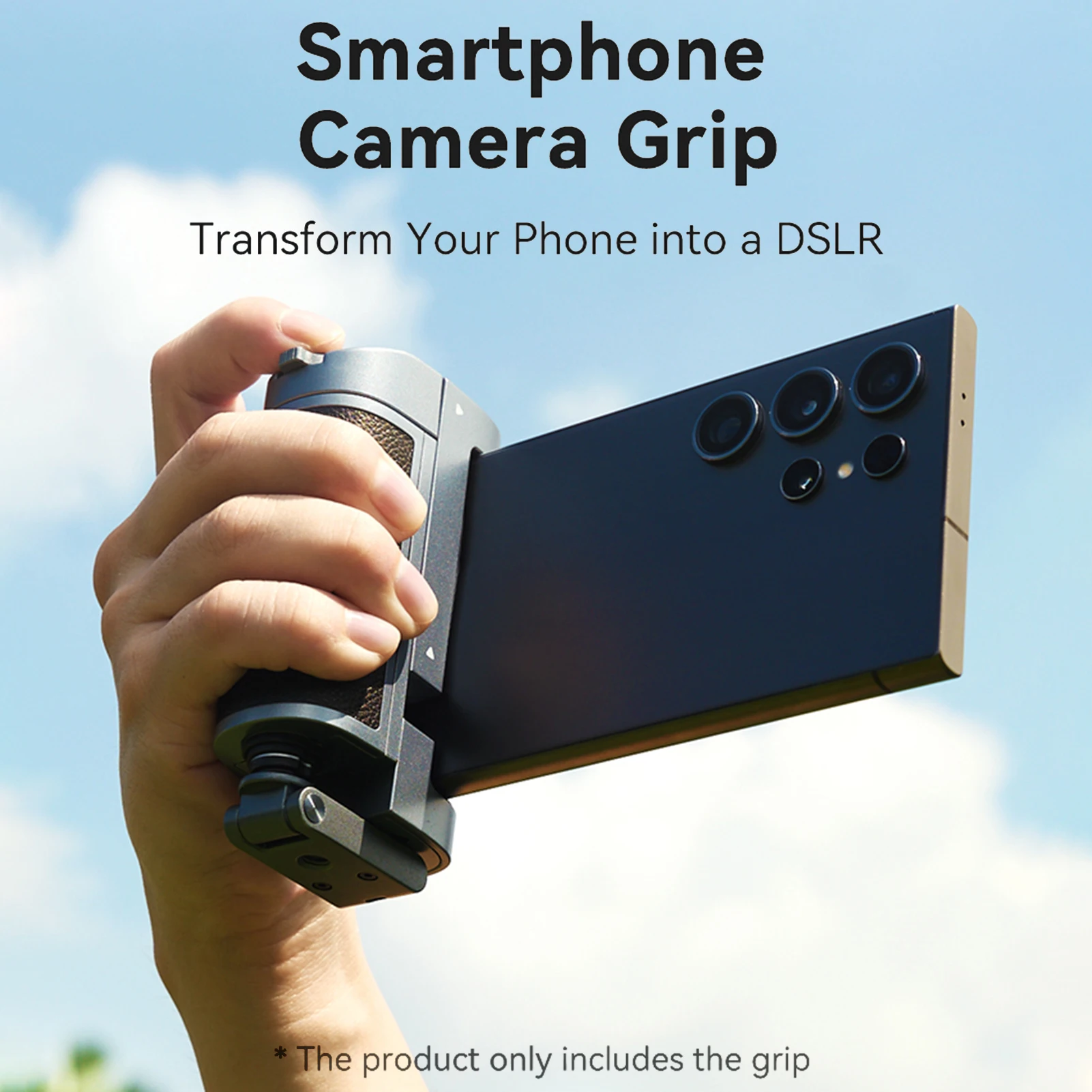 多用途スマートフォン自撮りグリップ、内蔵伸縮式自撮り棒、取り外し可能なリモートシャッター付き