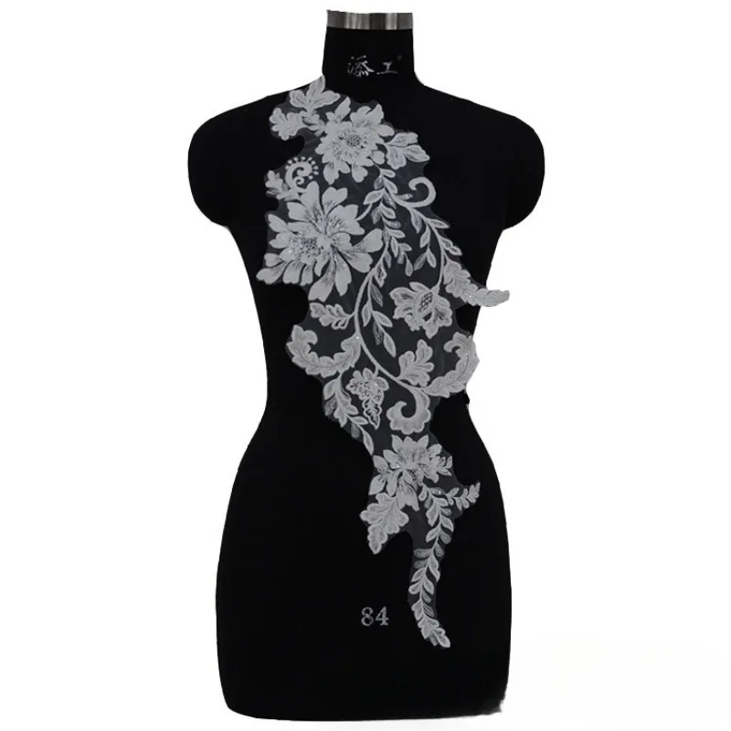 6PCS New cotton European style embroidered lace cloth wedding dress veil DIY decorative accessories.
