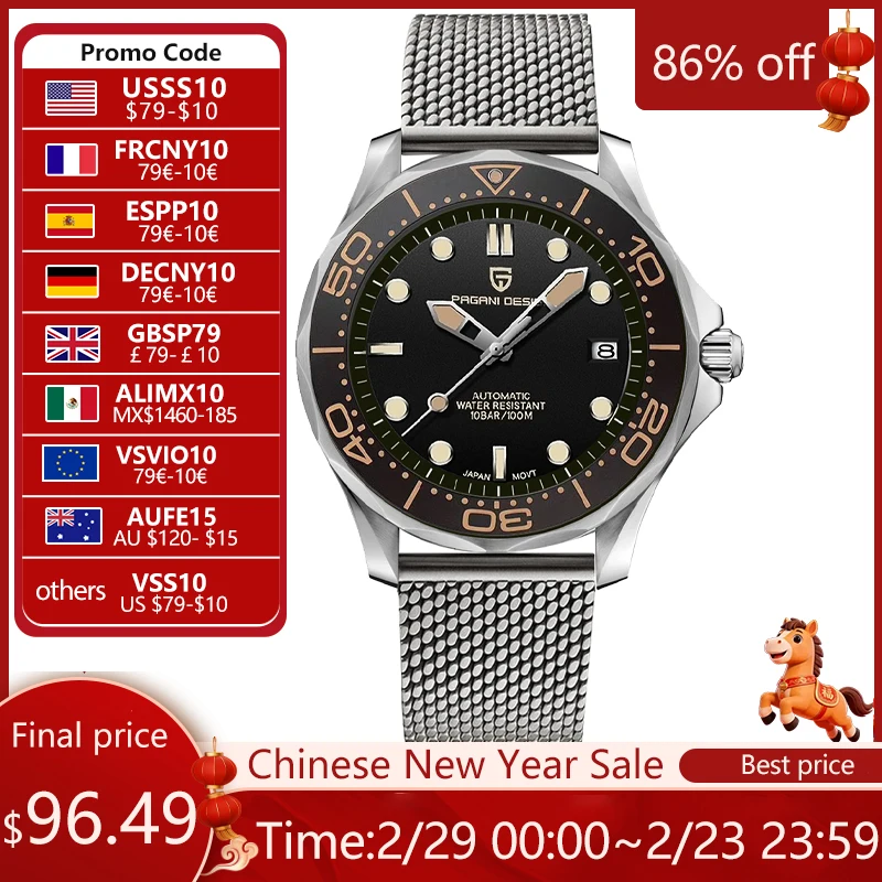 Men's Luminous Automatic Dive Watch