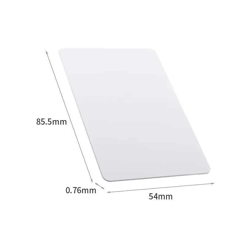50pcs/lot PVC Brand New PLASTIC Blank ID Card without Chip Card CR80 Double Sides Available for Card Printer