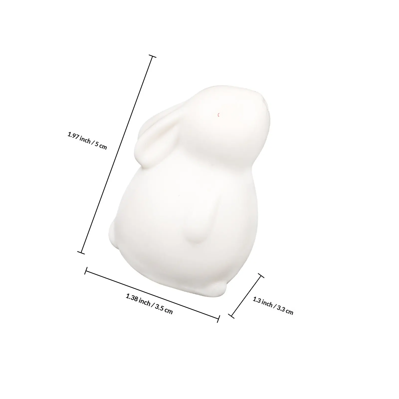 Lovely Delicate Ceramic Bunny Statue Tea Pet for Desk Tea Table Micro Landscaping Zodiac Rabbit Decor Home Office Garden Bunny