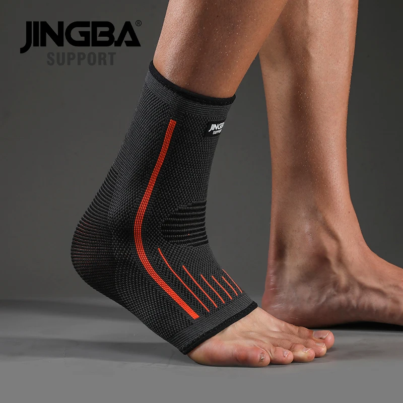 JINGBA SUPPORT 1 PCS 3D Compression Nylon Strap Belt Ankle Protector Football Ankle Support Basketball Ankle Brace Protective