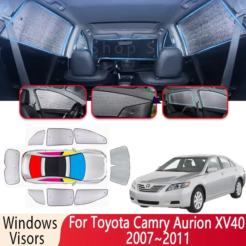 Sun Shade For Toyota Camry Aurion XV40 2007~2011 Auto Heat Insulation Sun Protection Sunshade Windshield Visor Car Accessories