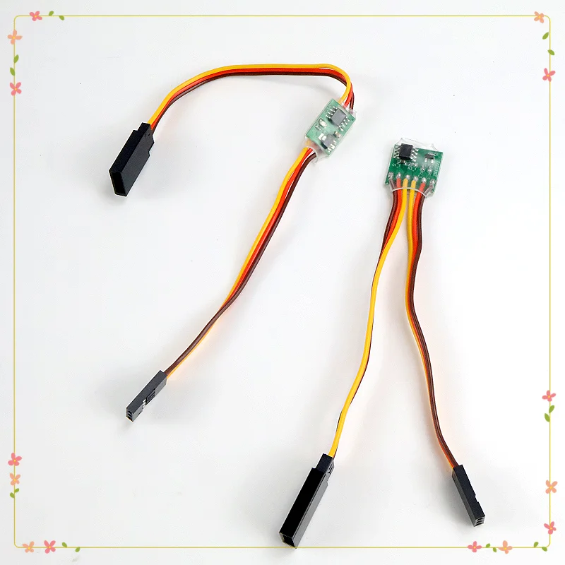 Inversor de engranaje de dirección de bajo/alto voltaje para servoplano RC, señal de inversor Servo Universal con cola en V, 4-6V / 3,6 V-24V