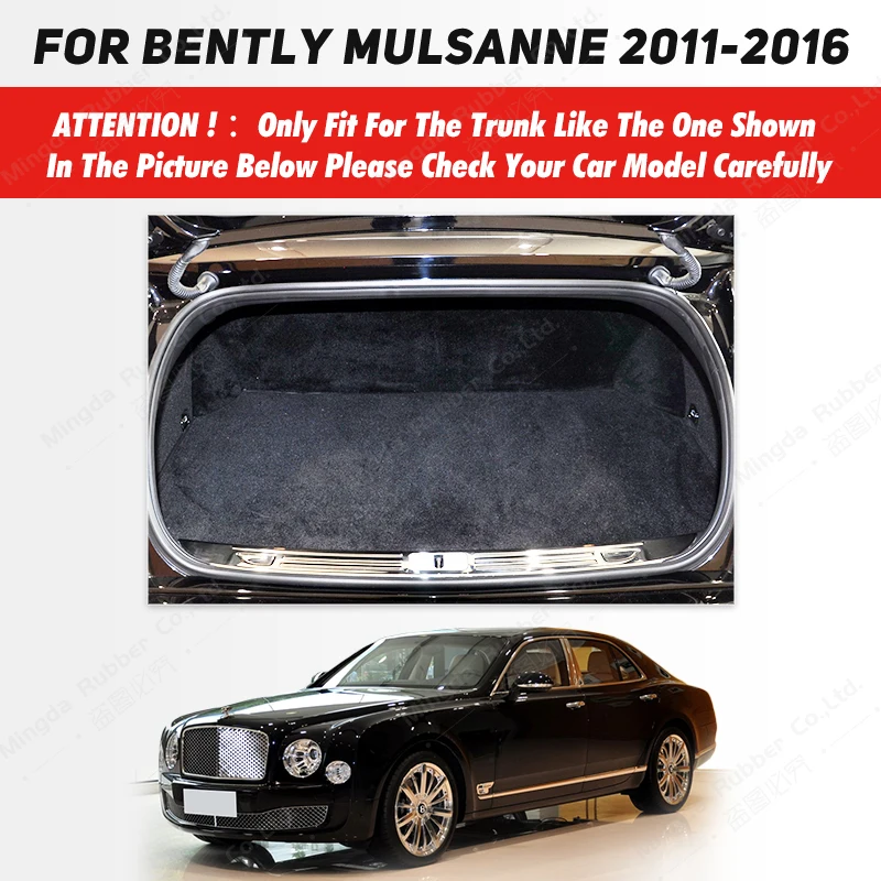 Car Trunk Mat For BENTLY Mulsanne 2011 2012 2013 2014 2015 2016 Custom Car Accessories Auto Interior Decoration