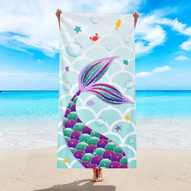 150/178cm 1pc Ultra Fine Fiber Large Animal Printed Beach Towel Quick Drying Soft Absorbent Outdoor Swimming Towel Blanket