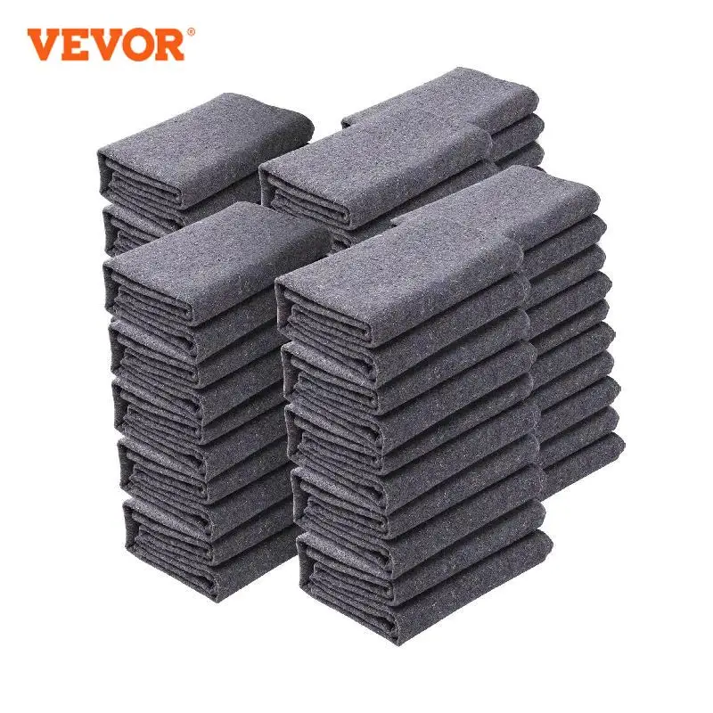 

VEVOR 12/24 Packs Moving Blanket Recycled Cotton Heavy Duty Packing Shipping Mover Pads for Protect Furniture Floors Appliances