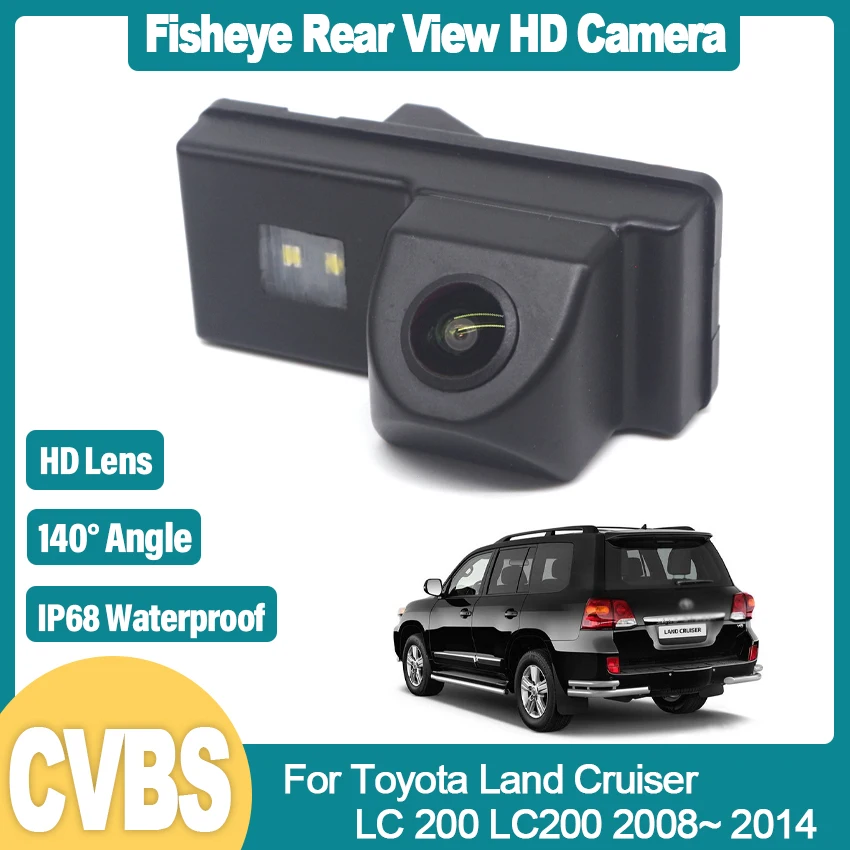 

HD CCD Fisheye Rear View Waterproof High quality RCA Camera For Toyota Land Cruiser LC 200 LC200 2008~2014 Car Reverse Monitor