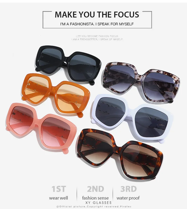 2026 New Zipper Style Oversized Polygon Sunglasses Unisex Retro Multi Color UV400 Trend Sun Glasses