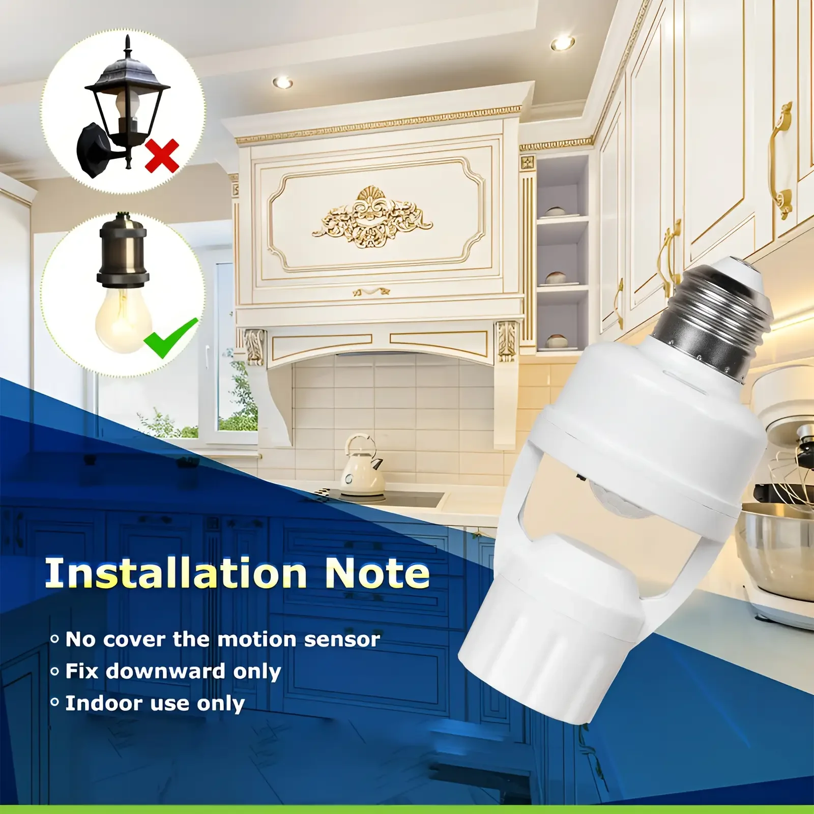 Lámpara Nocturna LED con Sensor de Movimiento PIR de 360 Grados, Base de Enchufe E27, CA 110V-220V, Interruptor con Tiempo de Retardo Ajustable