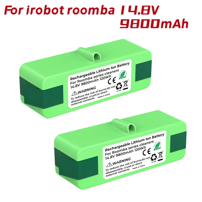 

18650 14.8V 9800mAh Lithium Ion Battery Pack,for Compatible With iRobot Roomba 500 600 Rechargeable Li-ion Batteries