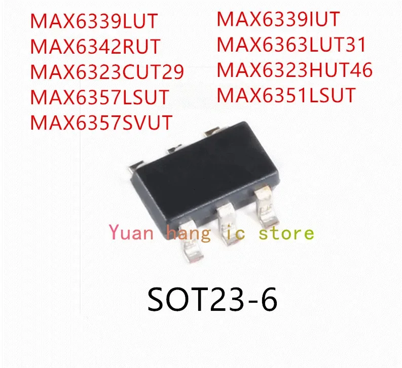 10PCS MAX6339LUT MAX6342RUT MAX6323CUT29 MAX6357LSUT MAX6357SVUT MAX6339IUT MAX6363LUT31 MAX6323HUT46 MAX6351LSUT IC