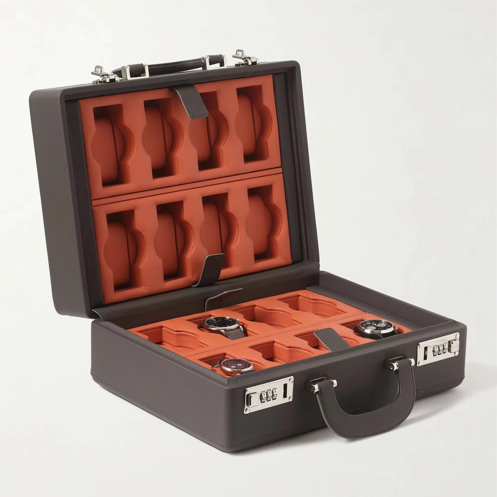 Luxury Watch case Custom Genuine Leather Watch Storage Box Display case