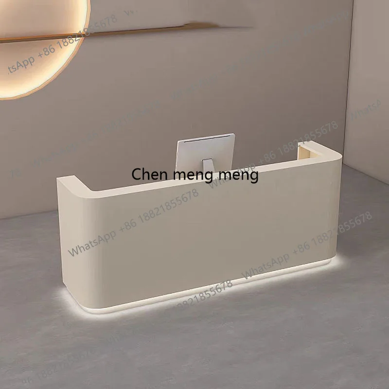 

Уникальные эстетичные стойки ресепшн для компаний, белые европейские стойки-органайзеры, модная мебель для магазинов