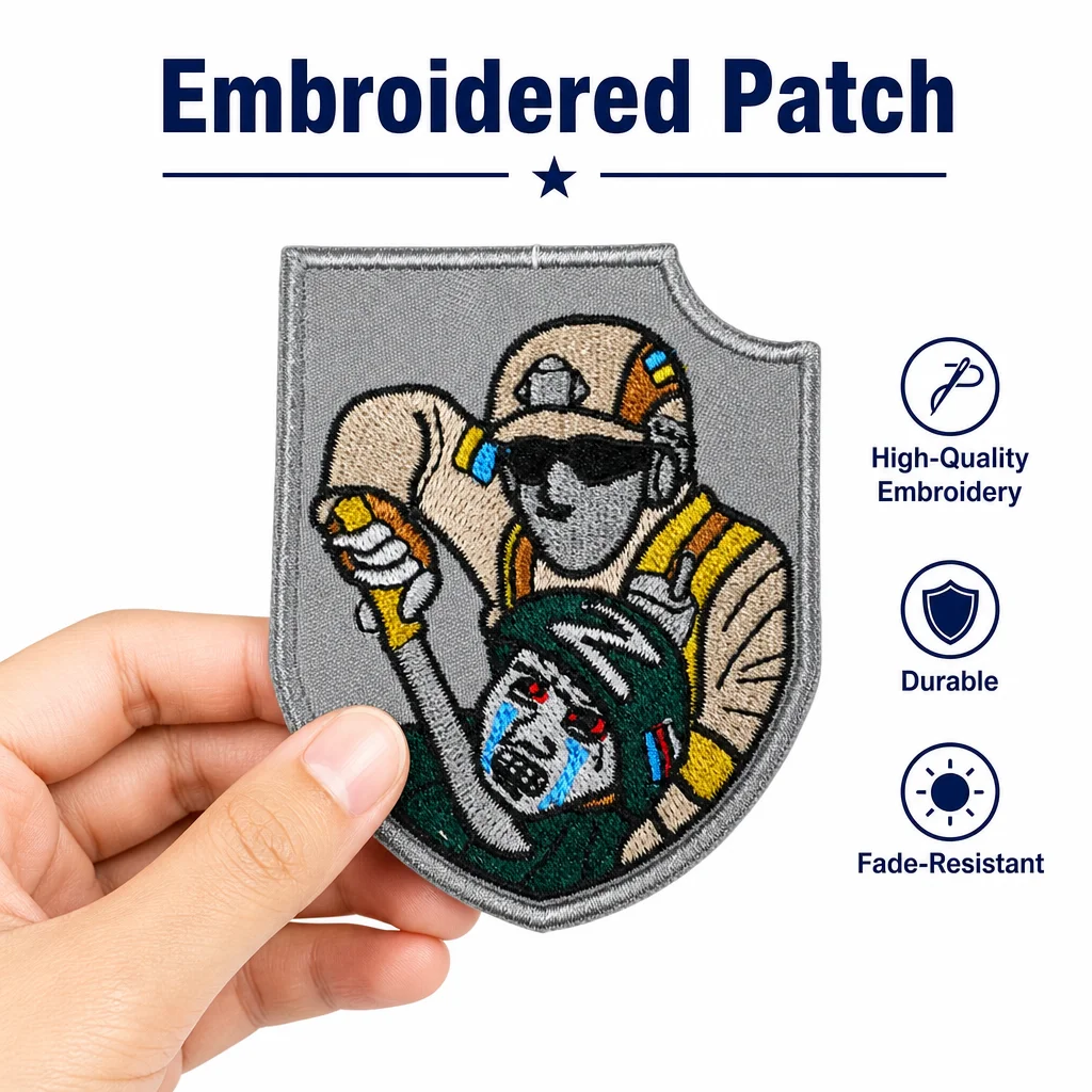 Укр Embroidered Patch Tactical Morale Badge Hook and Loop for Clothes Backpacks Hats & Everything