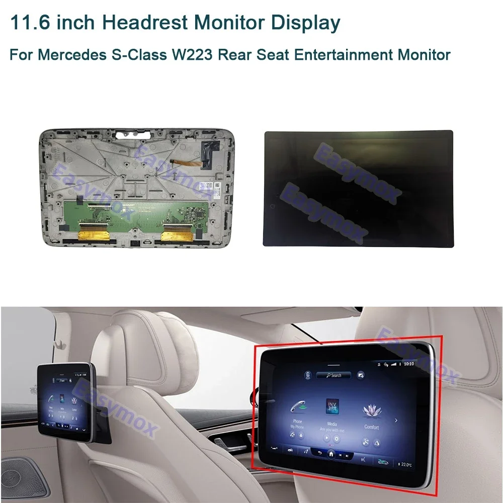 

LS116T5LX01B 11.6inch LCD Display for Mercedes Benz S-Class W223 Headrest Entertainment Screen