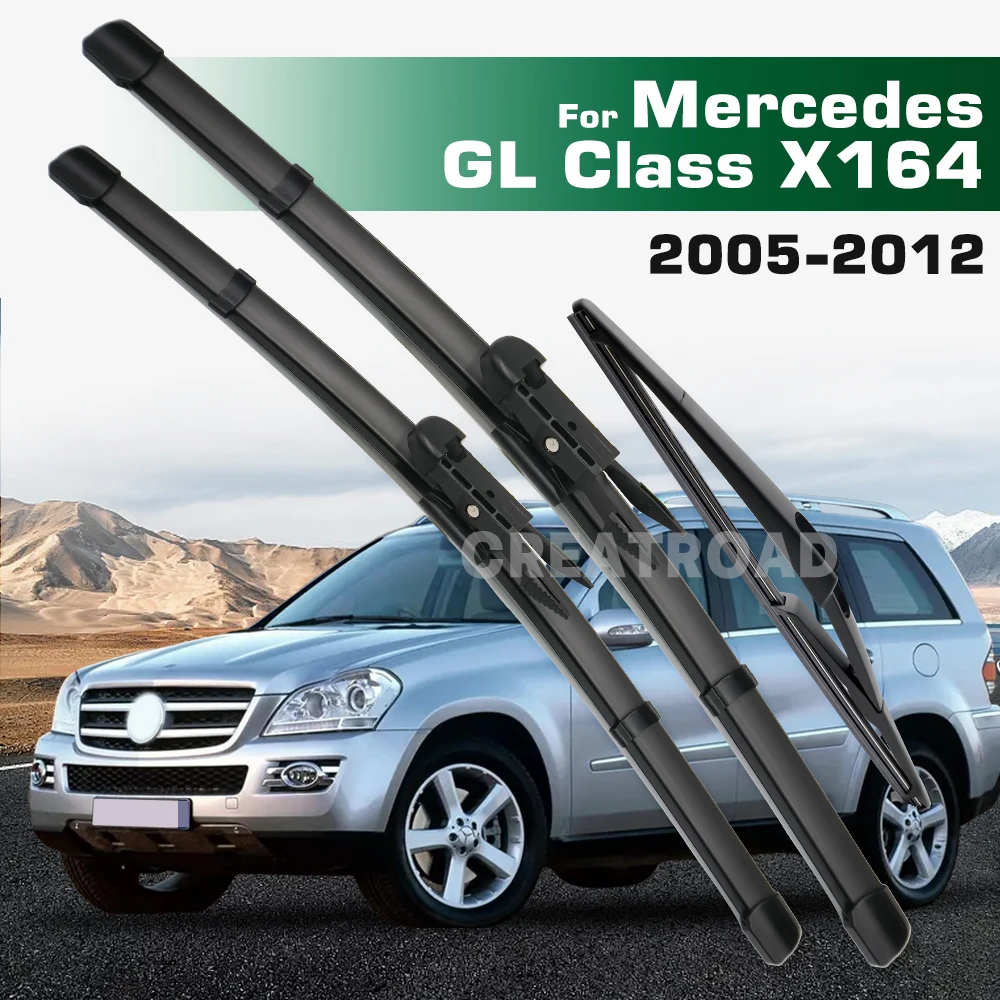 

GREATROAD Wiper LHD&RHD Front & Rear Wiper Blades Set For Mercedes Benz GL-Class X164 2005 - 2012 Windshield Windscreen Window