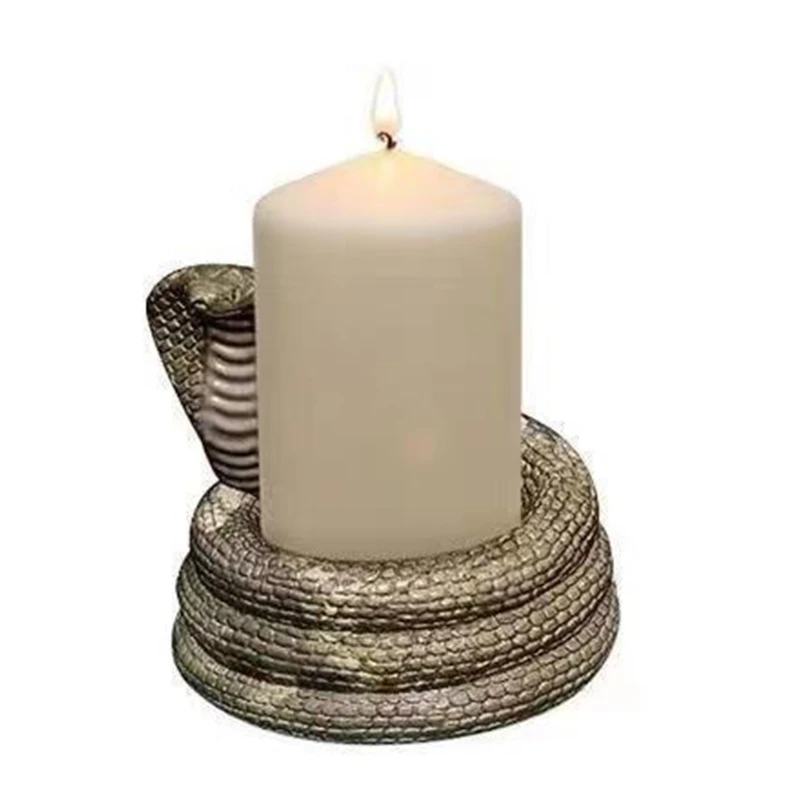 for Cobra Candlestick Epoxy Resin Mold DIY Snake Shaped Candle Holder Silicone M DropShip