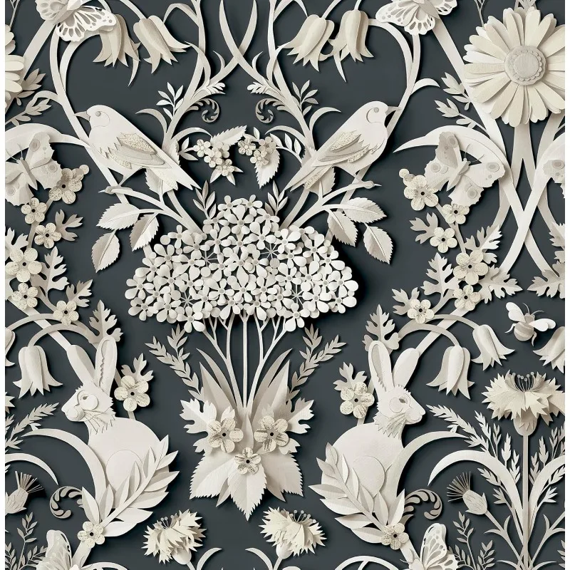 Charcoal Eloise Peel & Stick Wallpaper