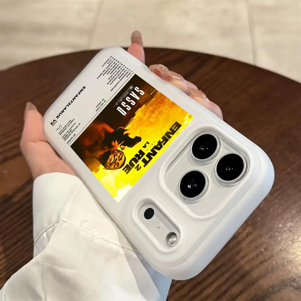 

Rapper S-Sasso Phone Case For iPhone 17 16 15 14 13 12 11 Pro Max Plus Mini Case Clear Jelly Shockproof Soft Cover