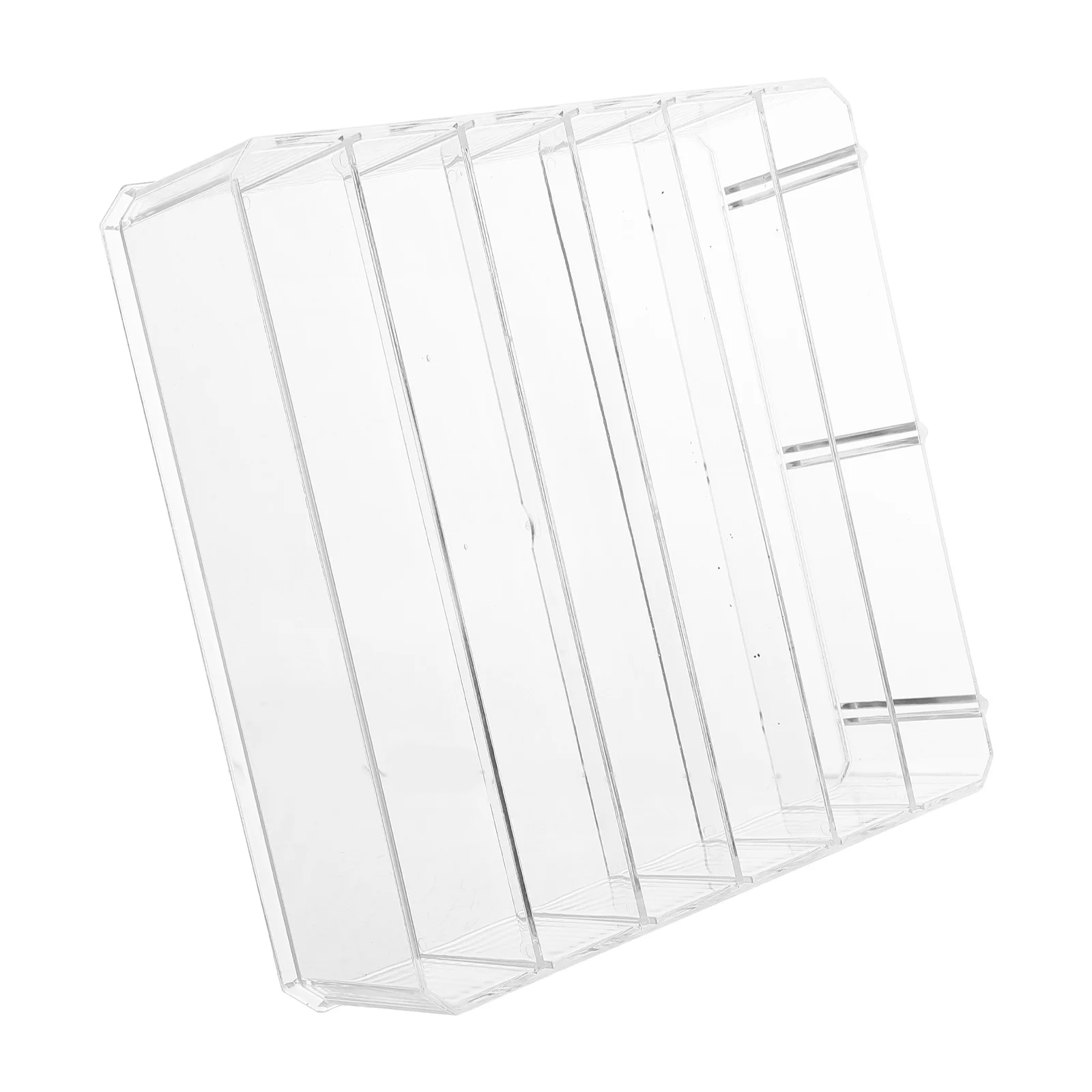 

Cash Storage Box Transparent Acrylic Multi-Compartment Money Organizer Desktop Holder For Coins Bills Phone Calculator